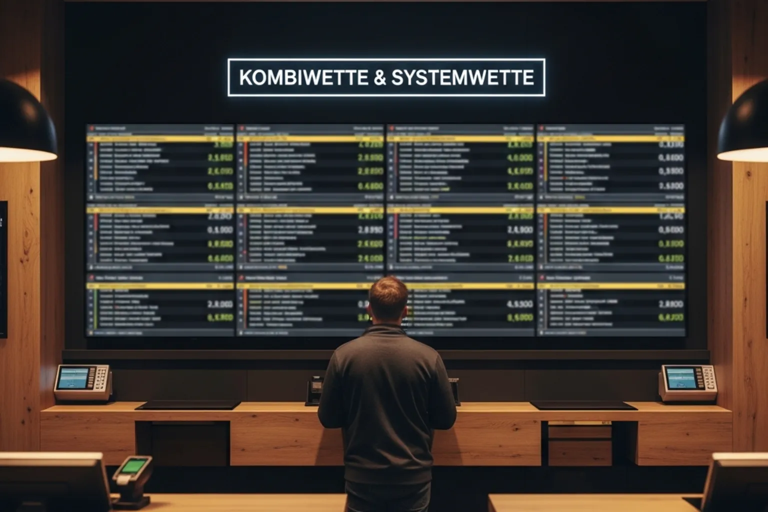 Mehrere Fußball-Wettscheine auf einem Tisch neben einem Fußball