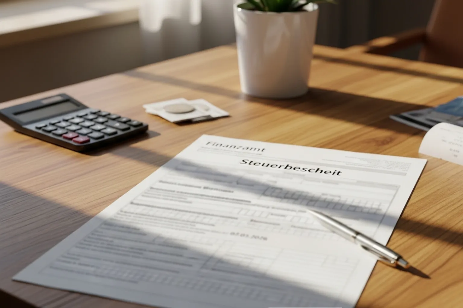 Offizielles Dokument mit dem Titel Sportwettensteuer auf einem Schreibtisch